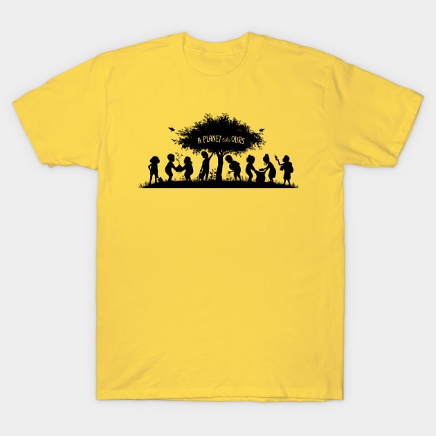 A Planet Like Ours Silhouette T-Shirt by Kayla Harren